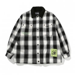 MISHKA PATCH CHECK PADDED JACKET ((LOOSE FIT BIG)